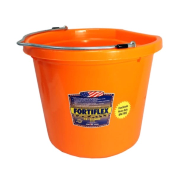 20 Quart Tangerine Flat Buck Bucket