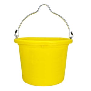 8 Quart Yellow Flat Back Bucket