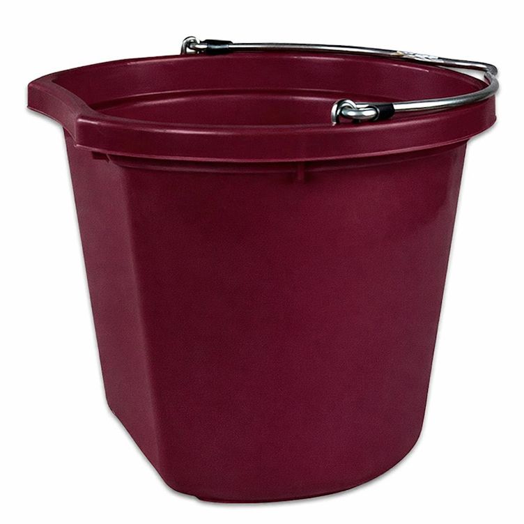 24 Quart Burgundy Flat Buck Bucket