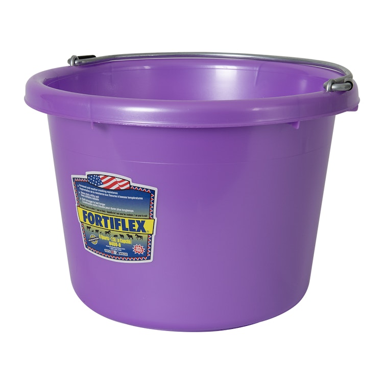 8 Quart Pearl Deep Purple Molded Rubber-Polyethylene Pail