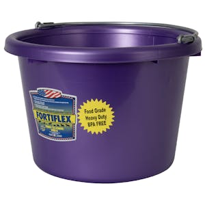 8 Quart Pearl Purple Molded Rubber-Polyethylene Pail