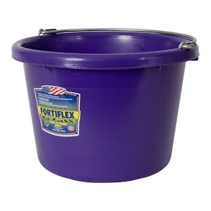 8 Quart Dark Purple Molded Rubber-Polyethylene Pail