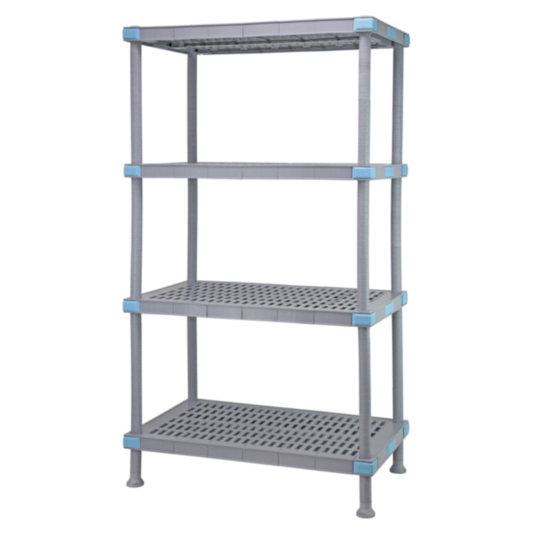 24" W x 42" L x 74" Hgt. Millenia™ Polymer Shelving Unit with 4 Vented Shelves