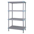 18" W x 48" L x 74" Hgt. Millenia™ Polymer Shelving Unit with 4 Vented Shelves