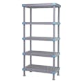 24" W x 48" L x 74" Hgt. Millenia™ Polymer Shelving Unit with 5 Vented Shelves