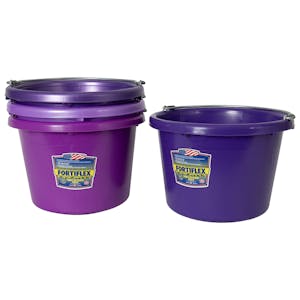 8 Quart Purple Molded Rubber-Polyethylene Pails - Pack of 4 (Bright Purple, Pearl Deep Purple, Pearl Purple & Dark Purple)