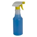 16 oz. Natural HDPE Spray Bottle with 28/400 Color-Coded Food-Grade Yellow & White Polypropylene Sprayer