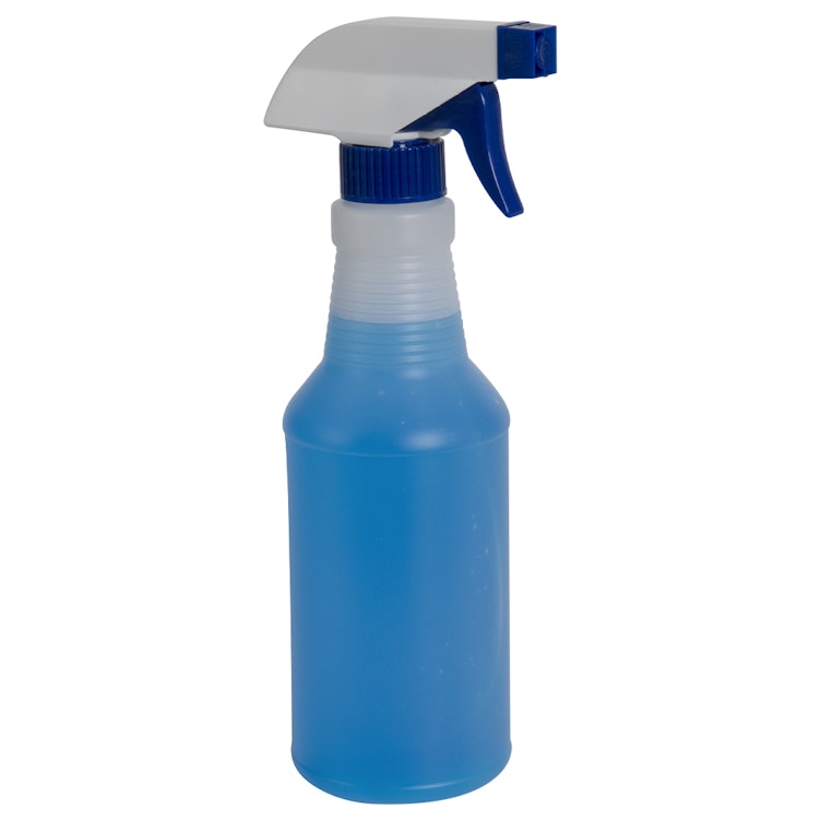 16 oz. HDPE Chemical Resistant Spray Bottle with Gray Polypropylene Sprayer