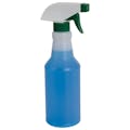 16 oz. Natural HDPE Spray Bottle with 28/400 Color-Coded Food-Grade Green & White Polypropylene Sprayer
