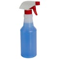 16 oz. Natural HDPE Spray Bottle with 28/400 Color-Coded Food-Grade Red & White Polypropylene Sprayer