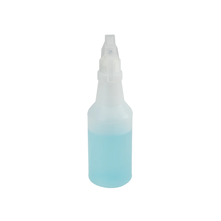 16 oz. Natural HDPE Spray Bottle with 28/400 Color-Coded Food-Grade Natural Polypropylene Sprayer