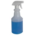 24 oz. Natural HDPE Spray Bottle with 28/400 Color-Coded Food-Grade White Polypropylene Sprayer