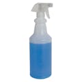 32 oz. Natural HDPE Spray Bottle with 28/400 Color-Coded Food-Grade Natural Polypropylene Sprayer