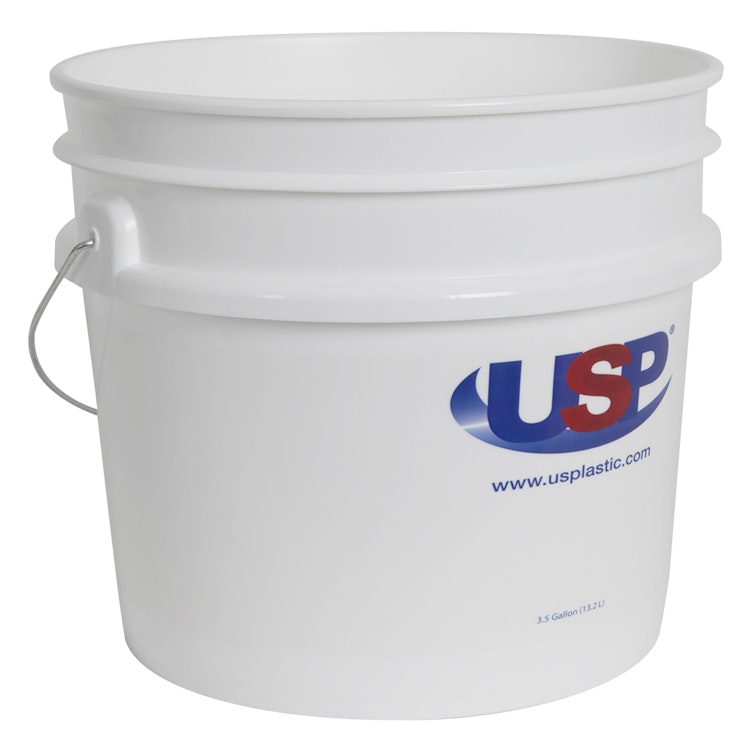 3-1/2 Gallon White Bucket