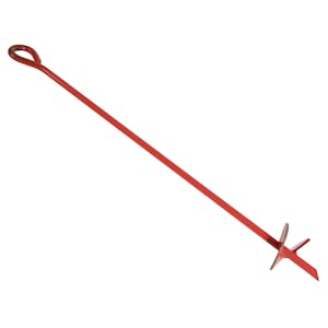 27" Long Orange Steel Earth Anchor™ with 1/2" Shaft & 3-1/8" Auger
