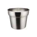 7 Qt. Stainless Steel Round Inset Pan - 9-1/2" Dia. x 8" Hgt.