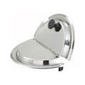 Stainless Steel Hinged & Notched Cover for 7 Qt. Round Inset Pan