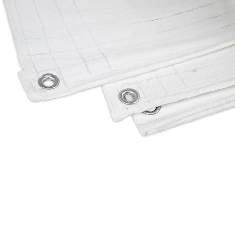 White Fire-Retardant Tarps