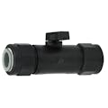 1/2" OD Tube John Guest x 1/2" OD Tube Comp. John Guest Series 638 Straight Polypropylene Ball Valve with FKM Seal