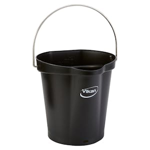 1.58 Gallon Vikan® Black Polypropylene Bucket