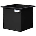 185 Gallon Black LLDPE Rectangular Tamco® Heavy-Duty Tank with External Flange - 36" L x 36" W x 36" Hgt. (Cover Sold Separately)