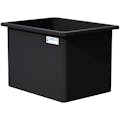 270 Gallon Black LLDPE Rectangular Tamco® Heavy-Duty Tank with External Flange - 48" L x 36" W x 36" Hgt. (Cover Sold Separately)