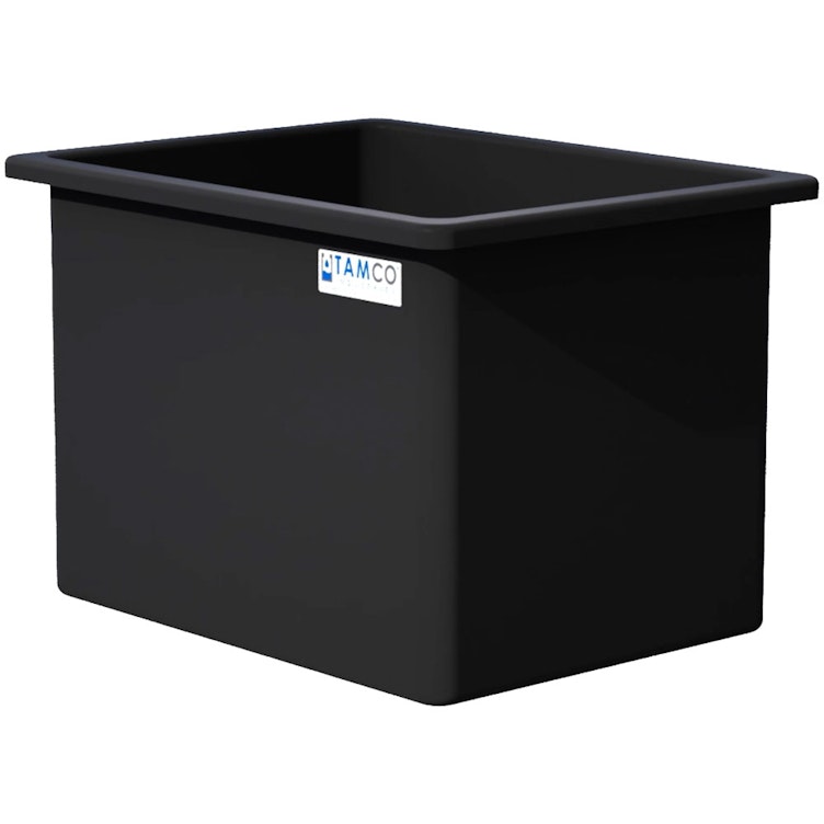 270 Gallon Black LLDPE Rectangular Tamco® Heavy-Duty Tank with External Flange - 48" L x 36" W x 36" Hgt. (Cover Sold Separately)