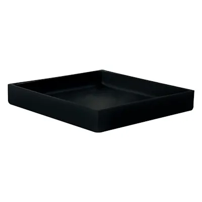 14-1/4" L x 14-1/4" W x 1-1/4" Hgt. Black Tamco® Tray