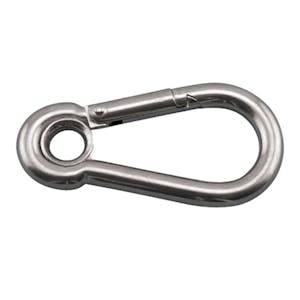 3/16" Thick x 2" L Type 316 Stainless Steel Spring Clip with Eye
