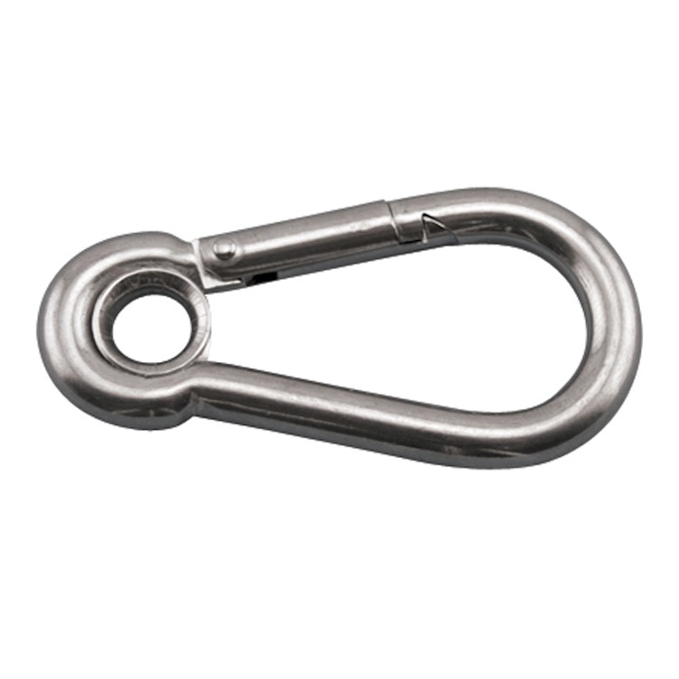 1/4" Thick x 2.38" L Type 316 Stainless Steel Spring Clip with Eye