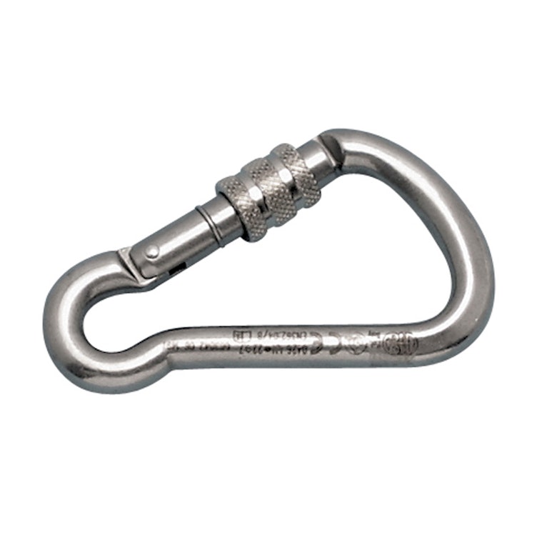 7/16" Thick x 4.92" L Type 316 Stainless Steel Harness Clip with Stainless Steel Screw Lock