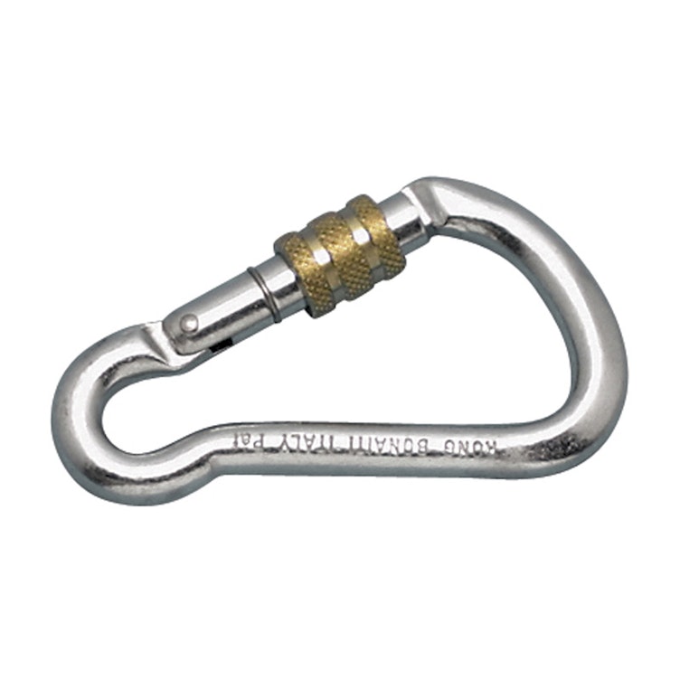 3/8" Thick x 4.06" L Zinc-Plated Carbon Steel Harness Clip with Brass Screw Lock