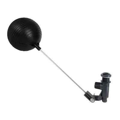3/4" MIPT PVC Tank Mount Tamco® Float Valve - Installed