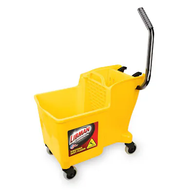 32 Quart Yellow Libman Mop Bucket with Integrated Wringer