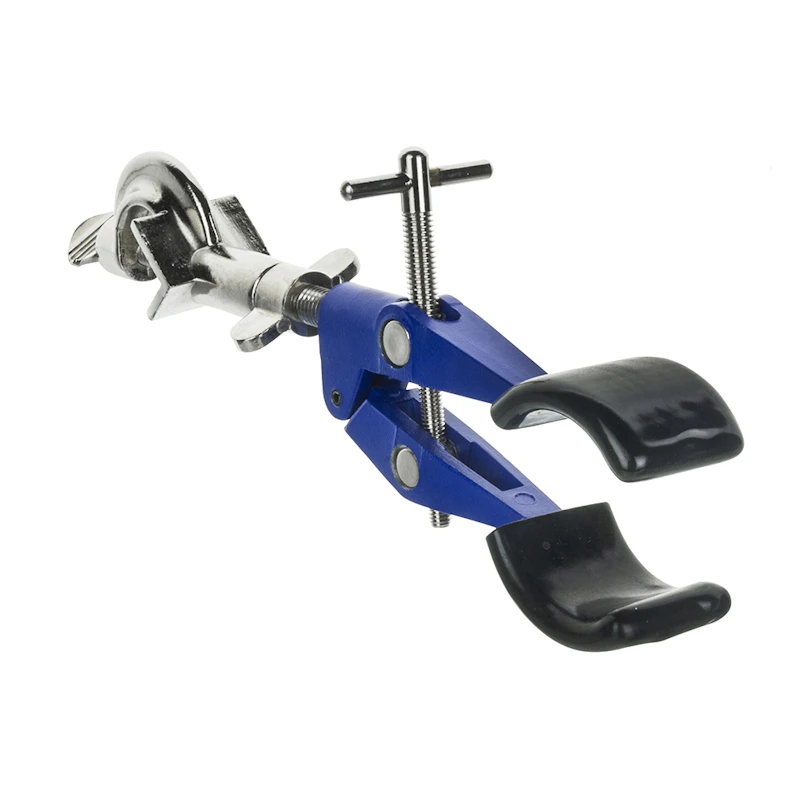 Two-Prong Vinyl-Coated Retort Clamp with Boss Head