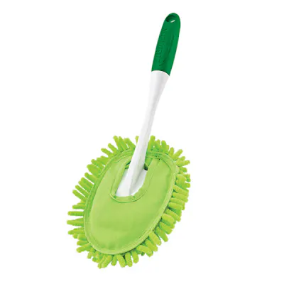 7-1/2" White/Green Libman® Oval Microfiber Duster - Case of 6