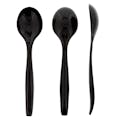 Black Polystyrene Disposable Serving Spoon - Case of 144
