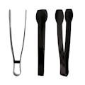 Black Polystyrene Disposable Serving Tongs - Case of 48