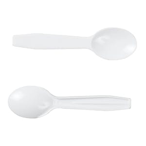 White Polystyrene Disposable Taster Spoon - Case of 3000