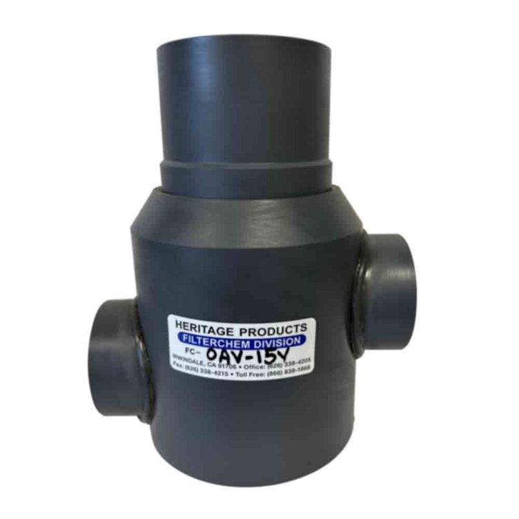 1-1/2" Gray PVC One-Way Air-Operated Valve