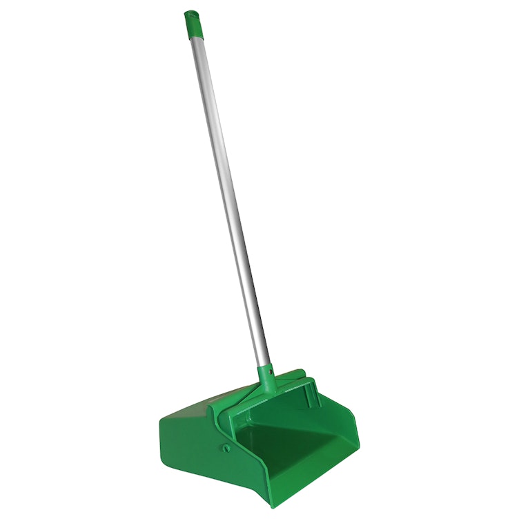 Green Sparta® Upright Lobby Dustpan - Open Lid