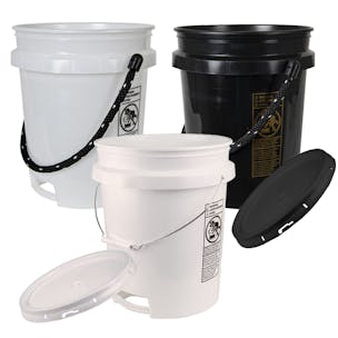 Built-In Bottom Handle 5 Gallon Buckets & Lids