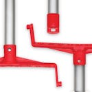 Red Sparta® Upright Lobby Dustpan - Open Lid