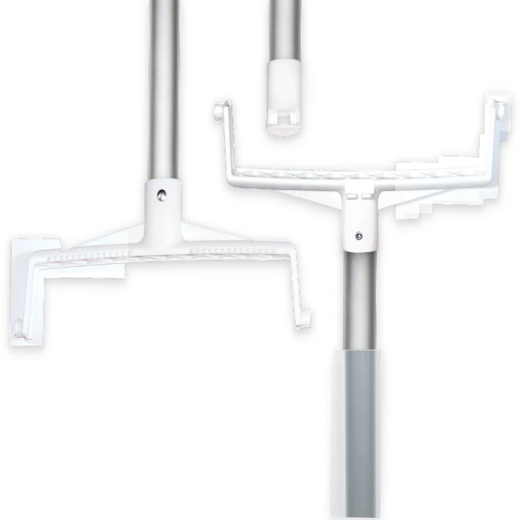 White Sparta® Upright Lobby Dustpan - Open Lid