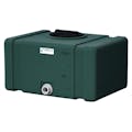 100 Gallon Forest Green Tamco® Bulk Utility Tank with 12" Gasketed Lid & 2" FNPT Bulkhead Fitting - 42-1/2" L x 30-1/2" W x 26-1/4" Hgt.