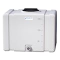 150 Gallon Natural Tamco® Bulk Utility Tank with 12" Gasketed Lid & 2" FNPT Bulkhead Fitting - 42-1/2" L x 30-1/2" W x 35-1/4" Hgt.
