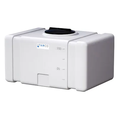 100 Gallon Natural Tamco® Bulk Utility Tank with 12" Gasketed Lid - 42-1/2" L x 30-1/2" W x 26-1/4" Hgt.