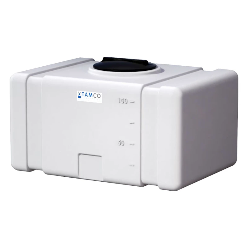 100 Gallon Natural Tamco® Bulk Utility Tank with 12" Gasketed Lid - 42-1/2" L x 30-1/2" W x 26-1/4" Hgt.