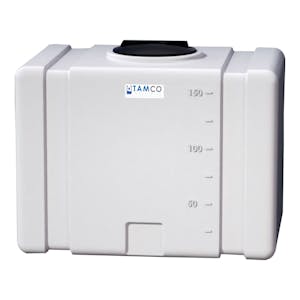 150 Gallon Natural Tamco® Bulk Utility Tank with 12" Gasketed Lid - 42-1/2" L x 30-1/2" W x 35-1/4" Hgt.