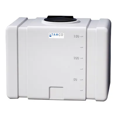 150 Gallon Natural Tamco® Bulk Utility Tank with 12" Gasketed Lid - 42-1/2" L x 30-1/2" W x 35-1/4" Hgt.